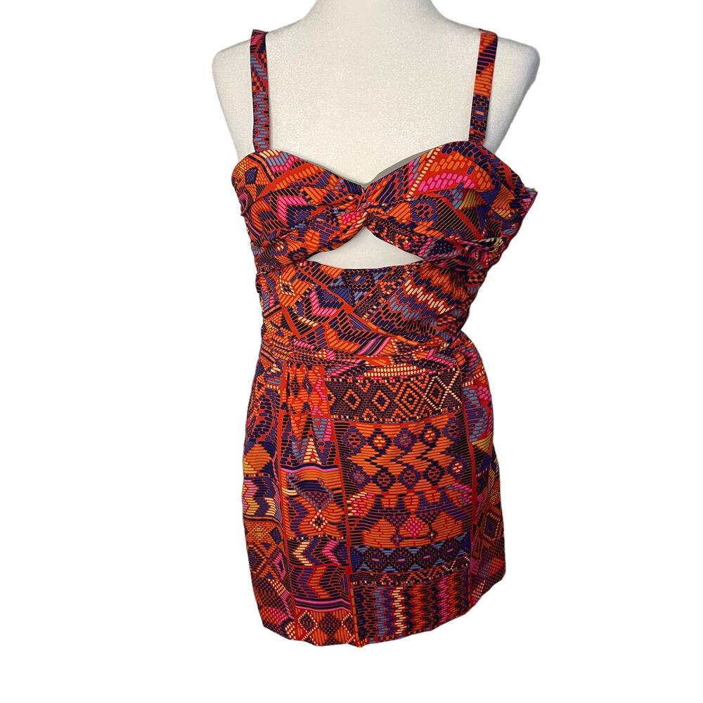 Mara Hoffman colorful tribal print mini silk dress - 4